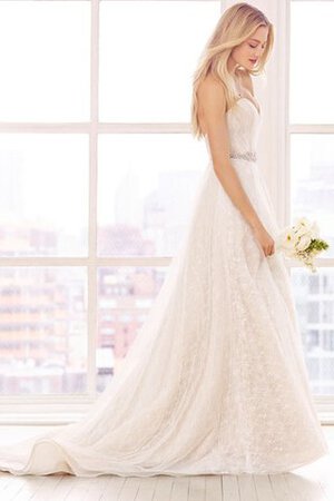 Robe de mariée plissage naturel au bord de la mer de traîne courte décolleté dans le dos - Photo 1