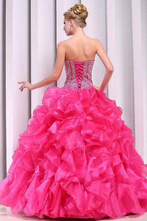 Herz-Ausschnitt bodenlanges schickes Quinceanera Kleid mit Rücken Schnürung mit Rüschen - Bild 6