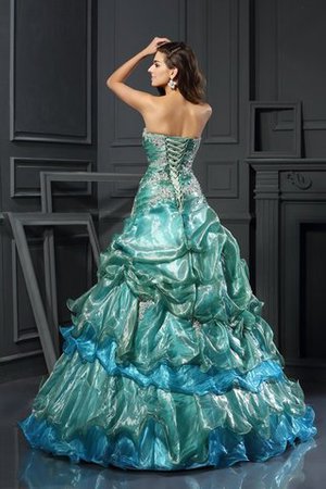 Vestido de Quinceañeras de Corte Evasé en Tul de Cordón de Sin mangas de Apliques - Foto 2