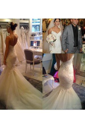 Abito da Sposa moda con Perline sexy in Pizzo in Tulle Conotta - Foto 1
