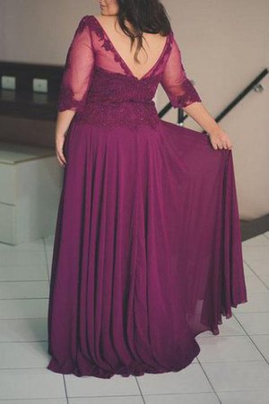 Reißverschluss Prinzessin Normale Taille Ballkleid ohne Ärmeln in Großen Größe - Bild 2