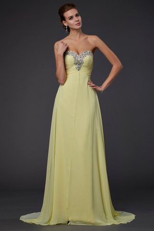 Abito da Sera in Chiffon Principessa Senza Maniche Cuore A-Line - Foto 1