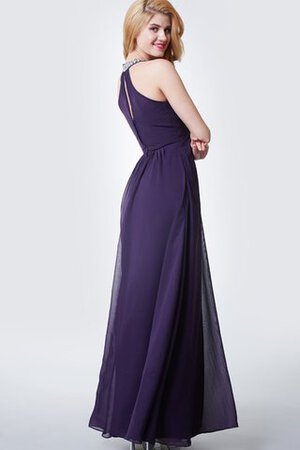 Robe demoiselle d'honneur delicat plissage en chiffon manche nulle ruché - Photo 3