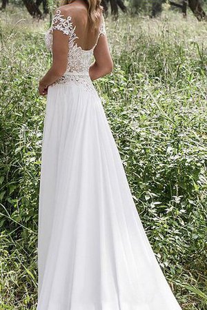 Abito da Sposa in Pizzo V-Scollo Semplice Principessa in Chiffon - Foto 2