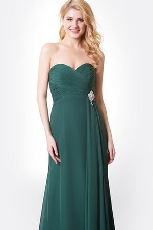 Chiffon Zickzack Ausschnitt langes Abendkleid - Bild 5