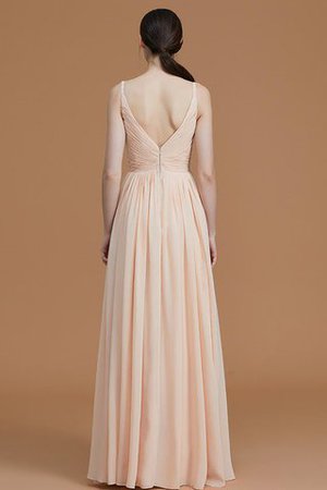 Abito da Damigella A Terra Naturale Principessa in Chiffon A-Line - Foto 36