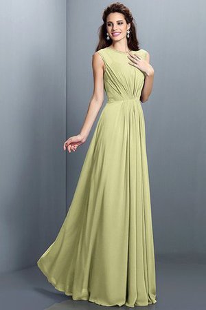 Prinzessin A Linie Plissiertes Normale Taille Brautjungfernkleid mit Drapierung - Bild 8