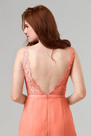 Auffällig Natürliche Taile Spitze Bodenlanges Formelles Brautjungfernkleid - Bild 3