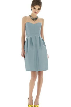 Sencillo Vestido de Dama de Honor de Cremallera de Escote sin tirantes - Foto 5