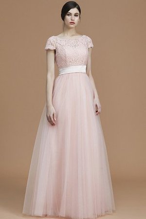 A Linie Prinzessin Normale Taille Brautjungfernkleid mit Schleife mit Gürtel - Bild 4
