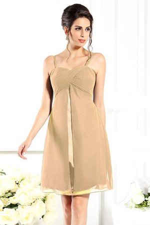 Robe demoiselle d'honneur bref en chiffon ligne a fermeutre eclair avec sans manches - Photo 12