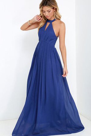 Robe demoiselle d'honneur simple plissé a-ligne dénudé avec sans manches - Photo 2