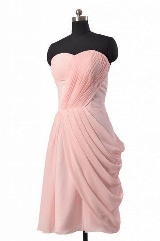 Abito da Damigella senza spalline Cuore A-Line Senza Maniche Moderno in Chiffon - Foto 2