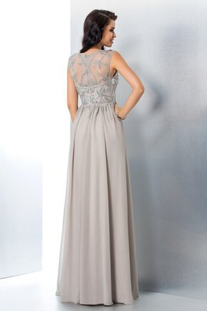 Robe de soirée longue avec perle a-ligne de princesse manche nulle - Photo 2