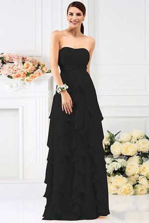 Robe demoiselle d'honneur longue plissé de bustier jusqu'au sol au drapée - Photo 2