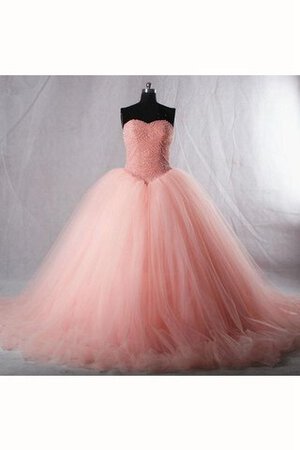 Robe de quinceanera plissé en organza bandouliere spaghetti arrivée au mollet avec perle - Photo 1