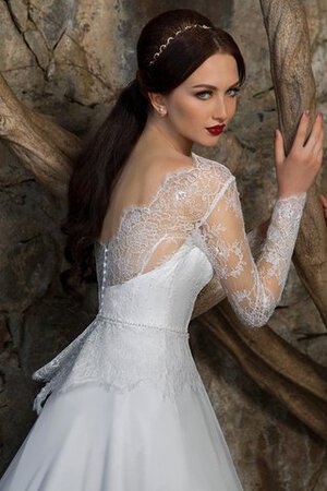 Abito da Sposa A-Line originale con Maniche Lunghe Lungo Spazzola Treno medievale - Foto 5