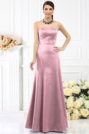 Robe demoiselle d'honneur longue de fourreau de bustier avec zip en satin - Photo 22