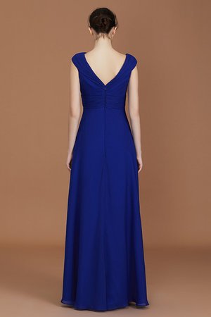 Vestido de Dama de Honor de Fantástico de Natural de Escote en V de Hasta el suelo - Foto 2