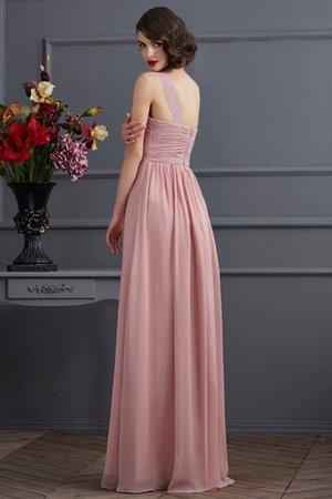 Robe demoiselle d'honneur longue plissé avec sans manches collant en chiffon - Photo 30