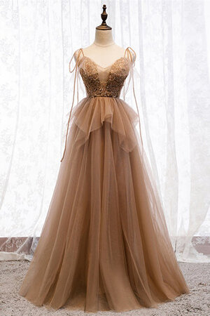 Vestido de Fiesta de Corte-A de increíble de Cordón de Hasta el suelo - Foto 1
