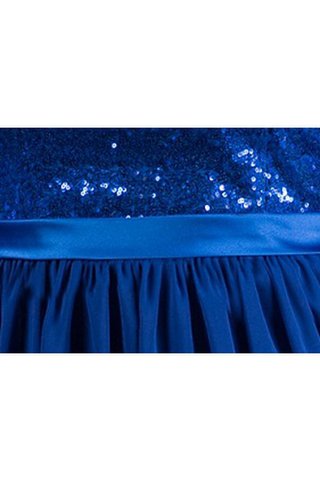 Robe de bal discrete plissage avec chiffon en tissu pailleté ligne a - Photo 2