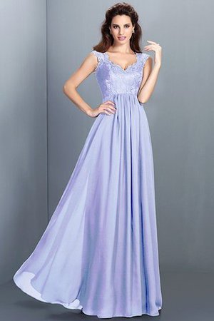 Robe demoiselle d'honneur longue naturel manche nulle jusqu'au sol de princesse - Photo 17