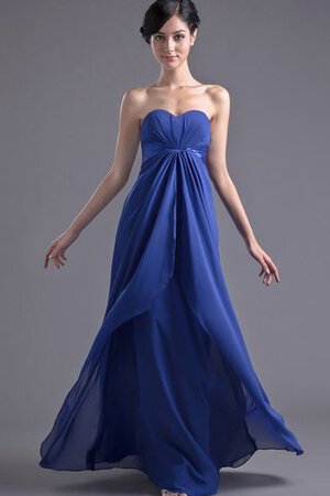 Robe de soirée avec sans manches col en forme de cœur avec chiffon - Photo 1