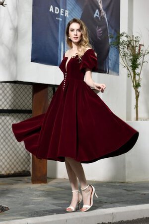 Ehrenvoll Normale Taille Pompöse Romantisches Ballkleid mit Kurzen Ärmeln - Bild 5