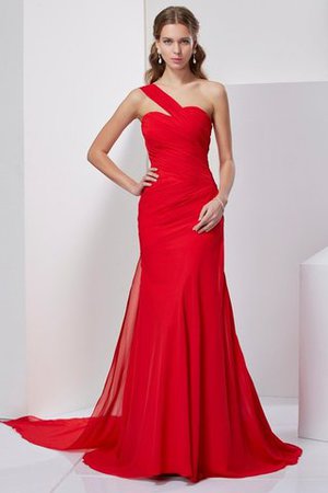 Plissiertes Prinzessin Normale Taille Anständiges Abendkleid aus Chiffon - Bild 1