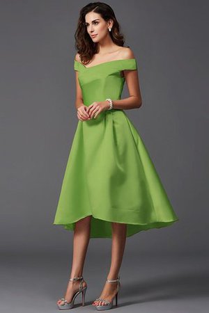 Vestido de Dama de Honor de Corte princesa de Corte-A de Sin mangas de Alto Bajo - Foto 14