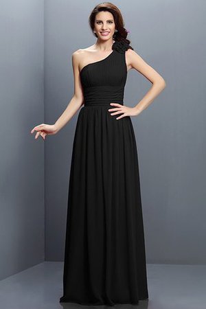 Prinzessin One Schulter Reißverschluss Bodenlanges Sittsames Brautjungfernkleid - Bild 2