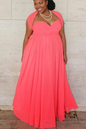 Robe de bal lache longueru au niveau de sol en chiffon a-ligne manche nulle - Photo 1