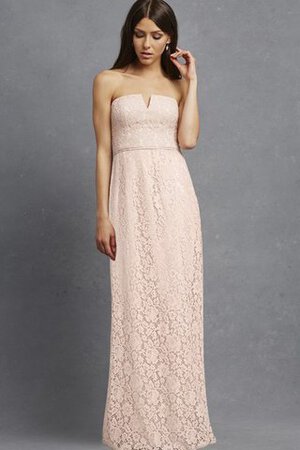 Robe demoiselle d'honneur moderne de col entaillé longueru au niveau de sol de bustier - Photo 3