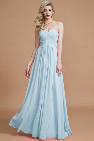 Natürliche Taile Prinzessin Bodenlanges Brautjungfernkleid ohne Ärmeln mit Herz-Ausschnitt - Bild 23