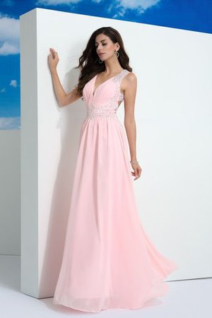 A Linie Ärmelloses Breiter Träger Bodenlanges Formelles Abendkleid - Bild 7