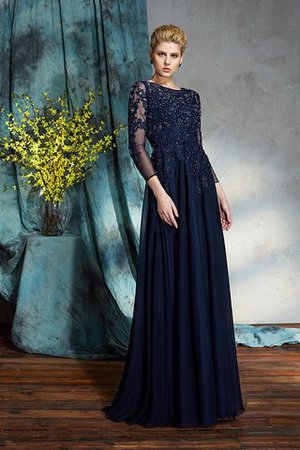 Robe mère de mariée naturel a-ligne appliques col u profond de princesse - Photo 6