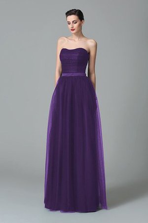 Ärmelloses Herz-Ausschnitt Prinzessin Reißverschluss Sittsames Brautjungfernkleid - Bild 13