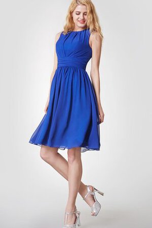 Chiffon Ärmelloses extravagantes romantisches kurzes Brautjungfernkleid mit Rüschen - Bild 5