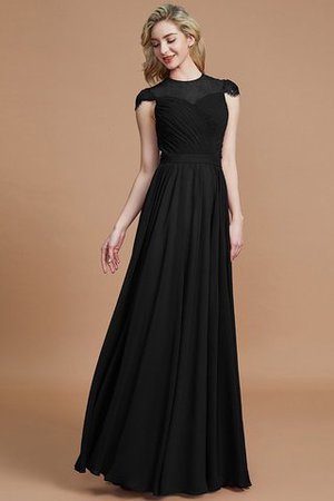 Vestido de Dama de Honor de Corte princesa de Corte-A en Gasa de Escote redondo - Foto 7