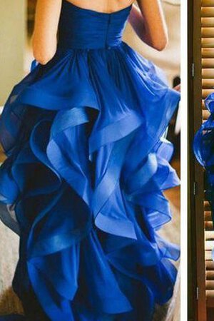 Vestido de Dama de Honor de Corte-A en Satén de Hasta el suelo de Natural de Volante - Foto 2