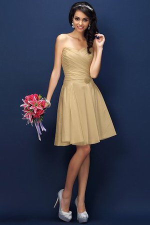 Vestido de Dama de Honor de Corte-A de Escote Corazón de Drapeado de Cremallera - Foto 11