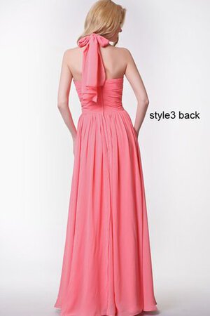 Robe demoiselle d'honneur plissé simple avec zip de lotus ruché - Photo 7