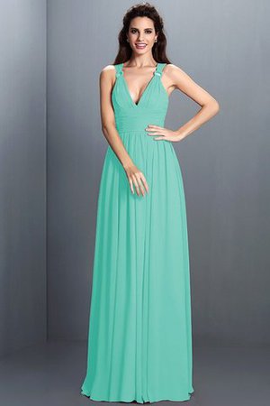 Robe demoiselle d'honneur plissage sexy de princesse avec zip en chiffon - Photo 13