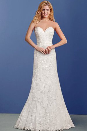 Robe de mariée impressioé sans ceinture manche nulle décolleté dans le dos ligne a - Photo 2