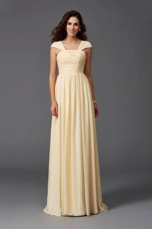 Robe demoiselle d'honneur longue de princesse de lotus avec sans manches ligne a - Photo 1