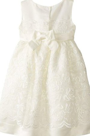 Robe de cortège enfant de tour de ceinture empire ligne a manche nulle en taffetas boutonné - Photo 2