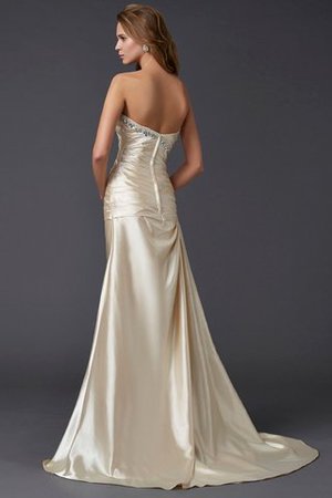 Perlenbesetztes Ärmelloses Normale Taille Reißverschluss Anständiges Abendkleid - Bild 2