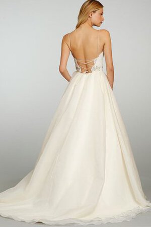 Duchesse-Linie Ärmelloses Spitze Brautkleid mit Applike mit Bordüre - Bild 2