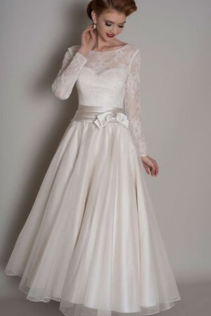 Robe de mariée delicat décontracté plissage avec nœud ligne a - Photo 1